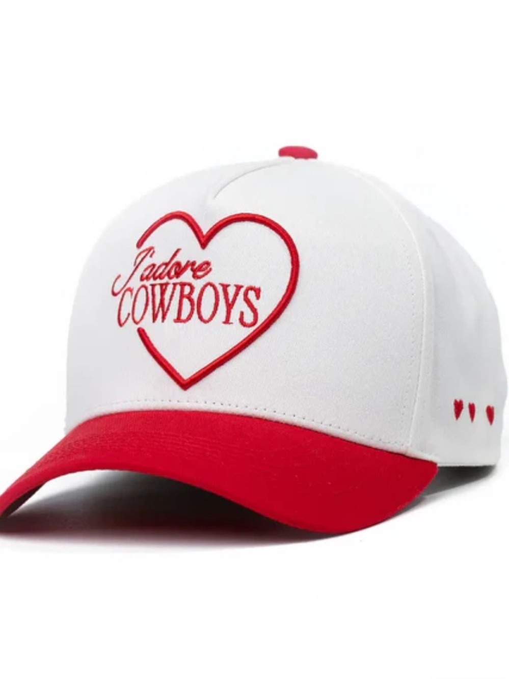 NWOT Rustler J’Adore (I Love) Cowboys Red Trucker Hat from Nashville OS